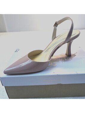 Jessica Simpson Fiseha Pumps Bella Blush Pink Slingback Pointed Toe SZ 7 NEW